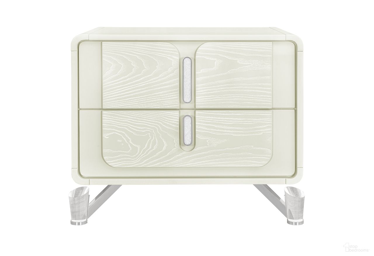 The appearance of Lyra Nightstand with USB In Beige designed by Global Furniture USA in the modern / contemporary interior design. This beige piece of furniture  was selected by 1StopBedrooms from Lyra Collection to add a touch of cosiness and style into your home. Sku: LYRA-BEIGE-NS W/ USB. Material: MDF.
