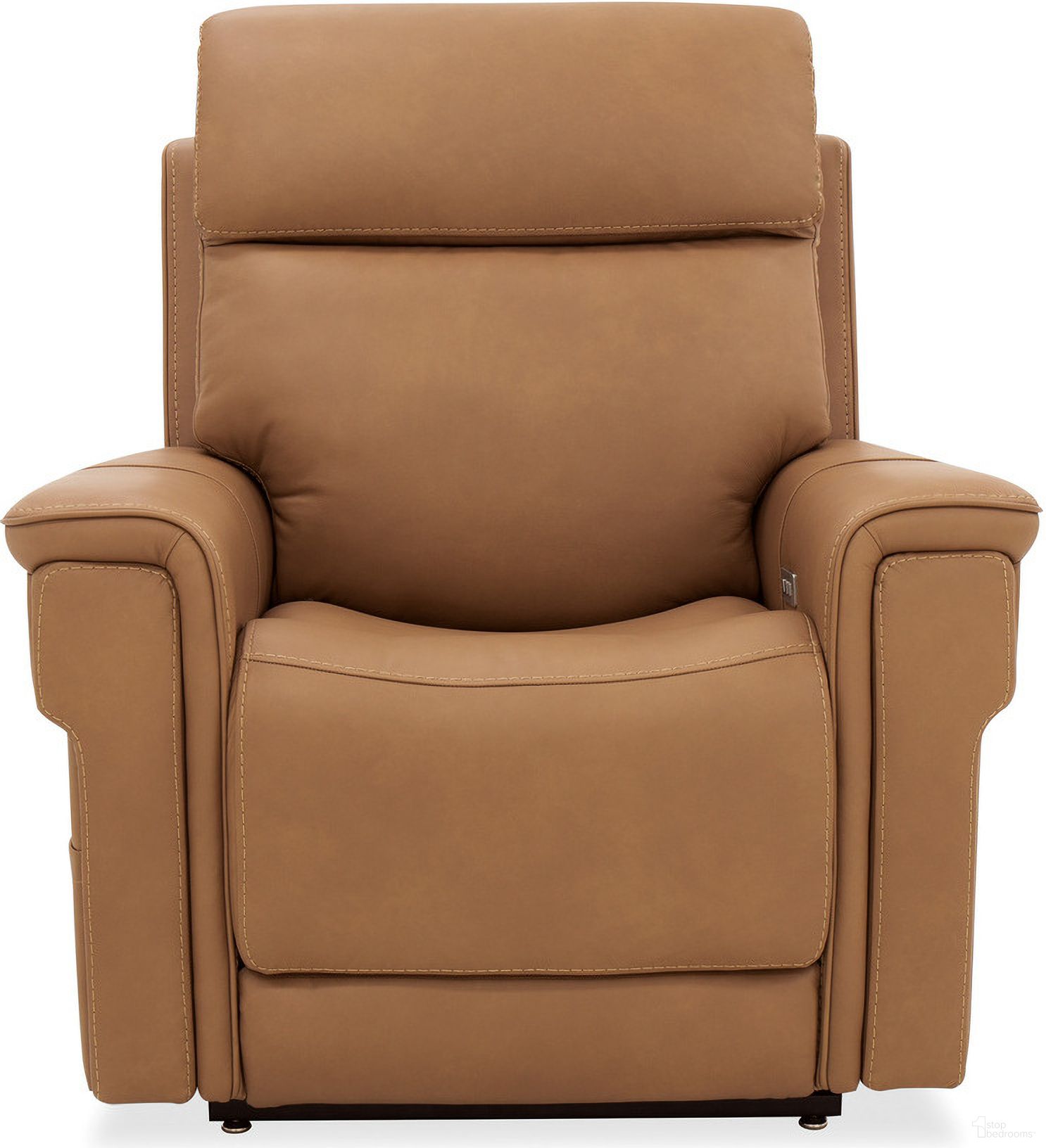 The appearance of Lyra Power Recline Lift Chair with Headrest and Lumbar In Brown designed by Hooker in the transitional interior design. This brown piece of furniture was selected by 1StopBedrooms from Lyra Collection to add a touch of cosiness and style into your home. Sku: RC622-PHLL4-082. Material: Leather.