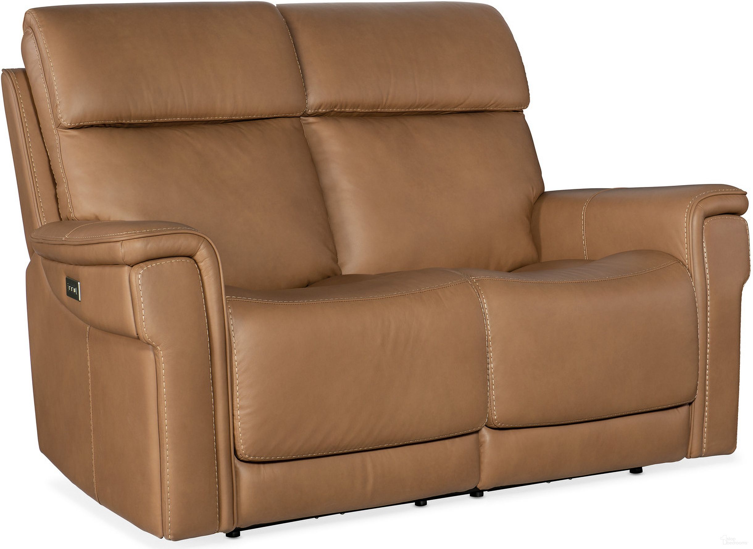 The appearance of MS Lyra Zero Gravity Power Loveseat With Power Headrest In Brown designed by Hooker in the transitional interior design. This brown piece of furniture  was selected by 1StopBedrooms from MS Collection to add a touch of cosiness and style into your home. Sku: SS608-PHZL2-082. Material: Leather.