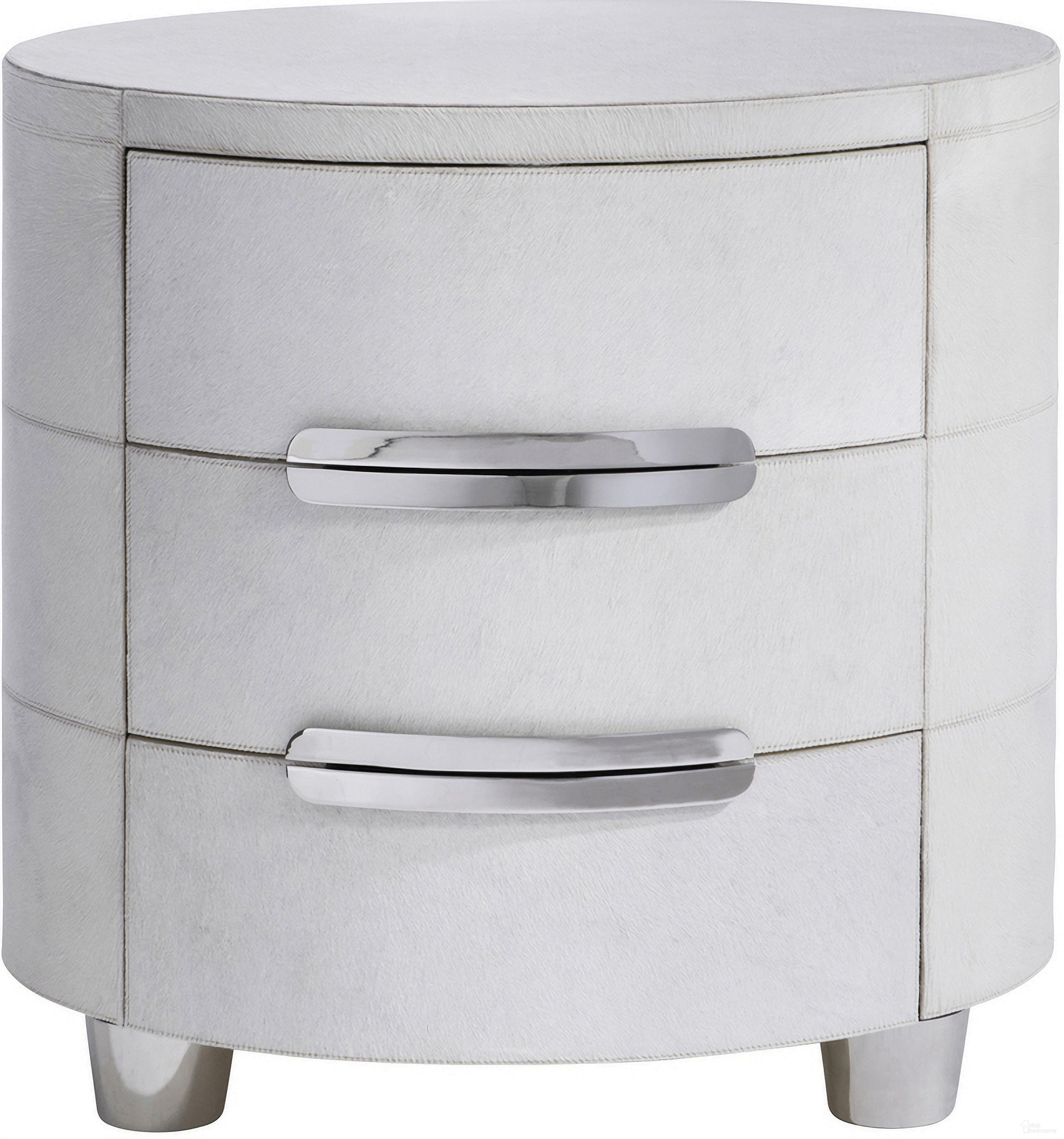 The appearance of Lyric Nightstand designed by Bernhardt in the transitional interior design. This white piece of furniture was selected by 1StopBedrooms from Lyric Collection to add a touch of cosiness and style into your home. Sku: 321229. Material: Leather.