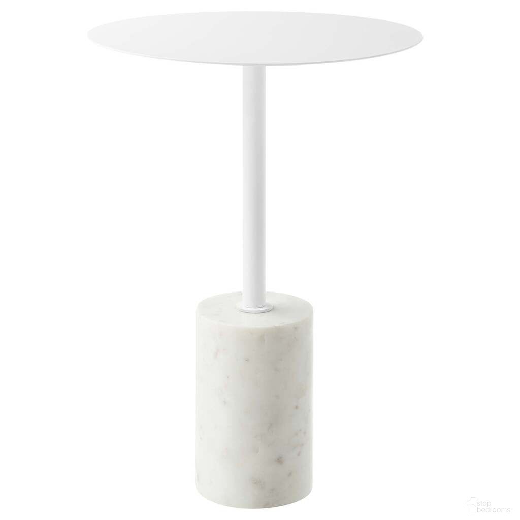 Lyric Round Side Table In White