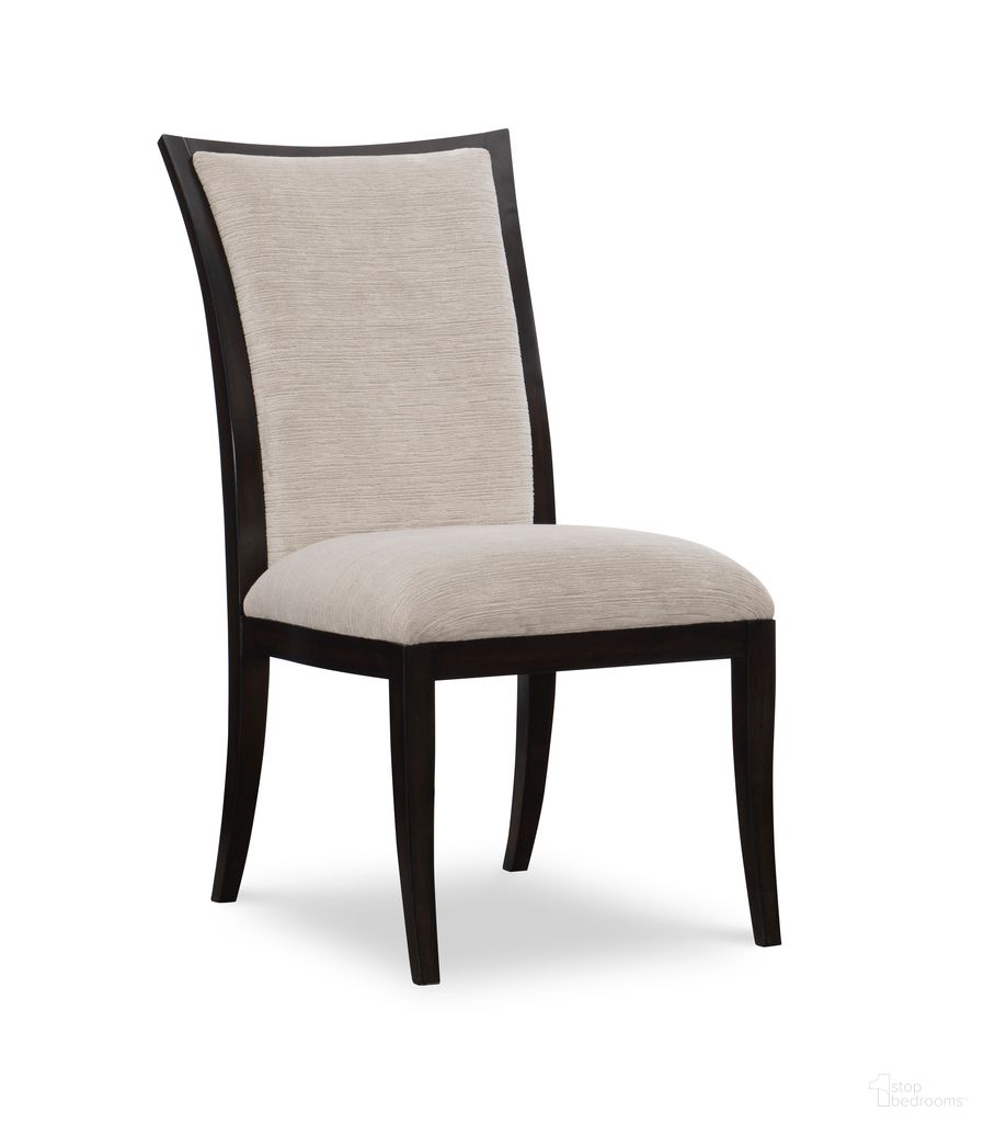 Lyric Side Chair In Stone and Caviar