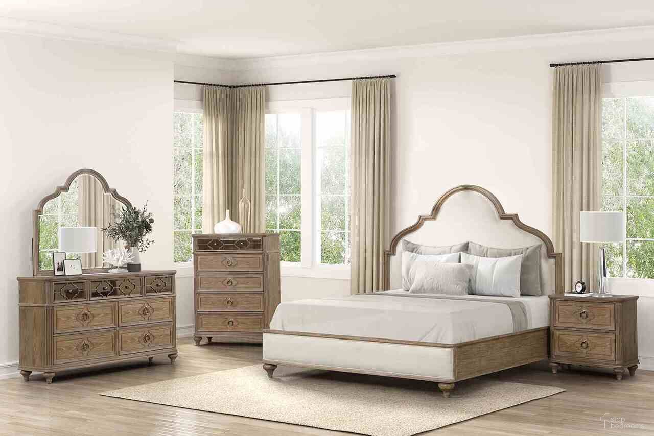 Lyris Bedroom Set In Rustic Oak