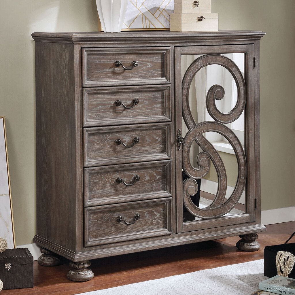 The appearance of Lysandra Armoire In Rustic Natural designed by Furniture of America in the transitional interior design. This natural piece of furniture was selected by 1StopBedrooms from Lysandra Collection to add a touch of cosiness and style into your home. Sku: CM7661AR. Material: Wood.