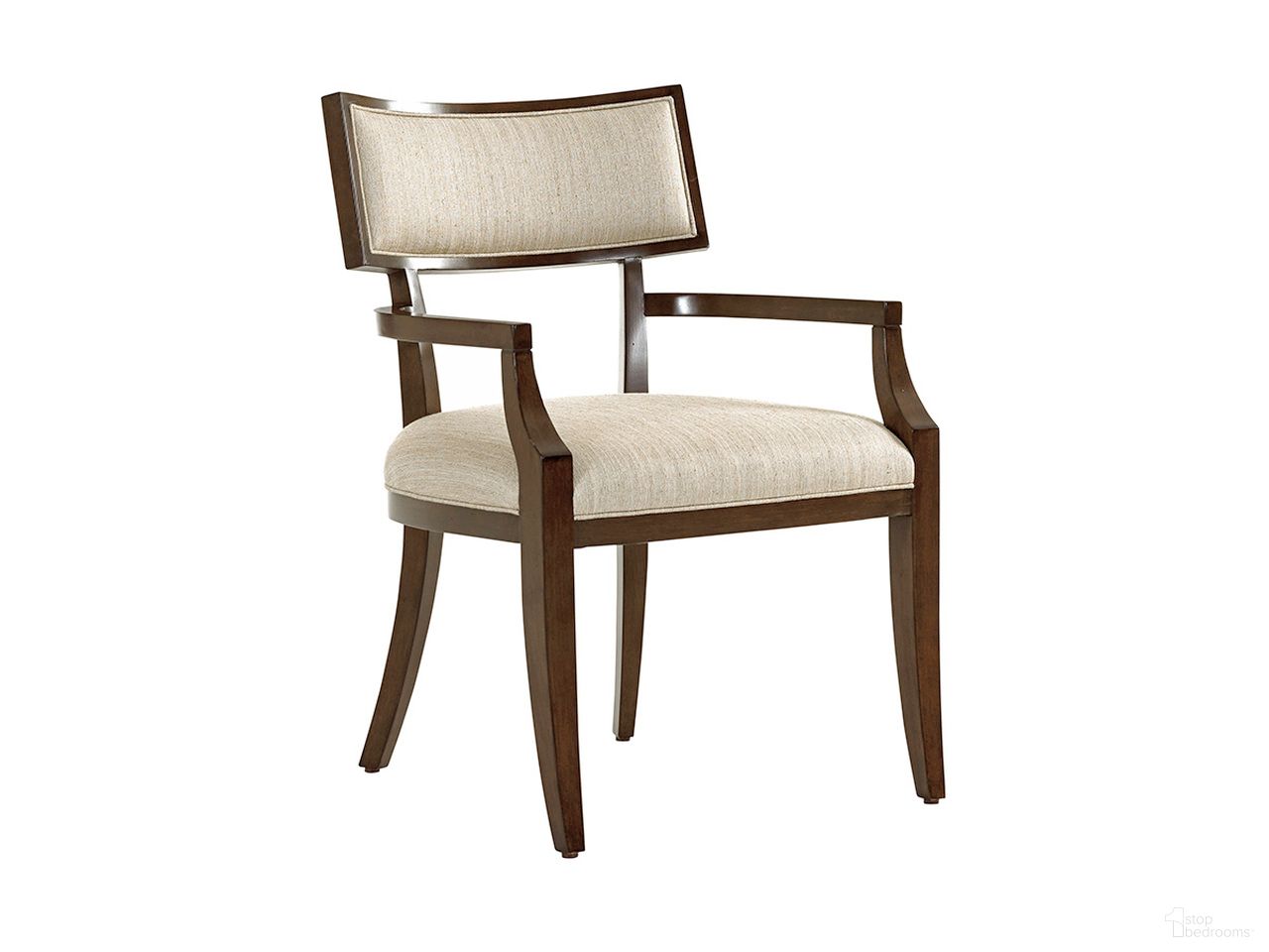 The appearance of Macarthur Park Whittier Arm Chair In Farrington designed by Lexington in the transitional interior design. This farrington piece of furniture was selected by 1StopBedrooms from MacArthur Park Collection to add a touch of cosiness and style into your home. Sku: 729-881-01. Material: Steel. Chair Type: Arm Chair.