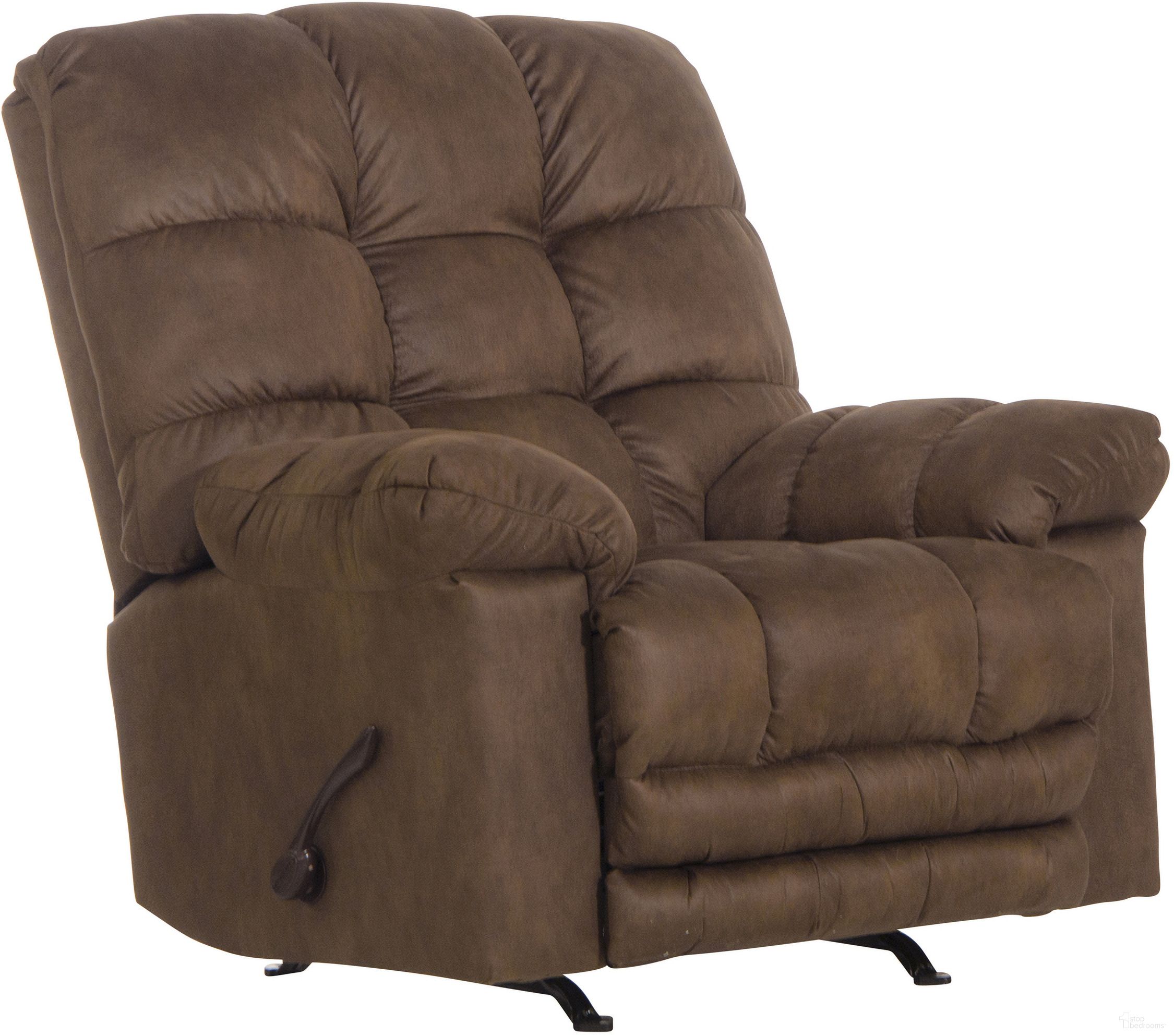 The appearance of Machado Oversized Chaise Rocker Recliner In Chocolate designed by Catnapper in the traditional interior design. This chocolate piece of furniture  was selected by 1StopBedrooms from Machado Collection to add a touch of cosiness and style into your home. Sku: 47922142879. Material: Fabric.