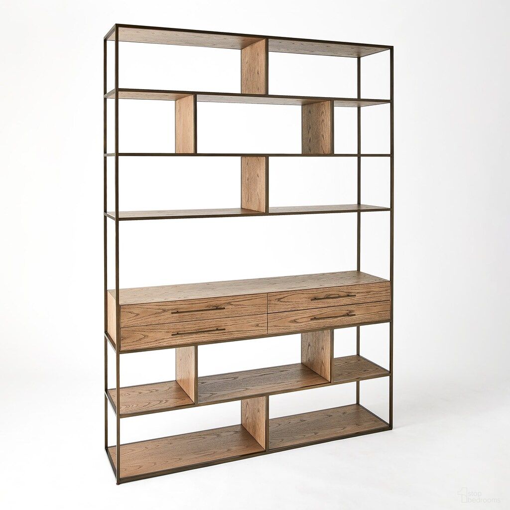 The appearance of Mack Etagere In Oak designed by Global Views in the modern / contemporary interior design. This oak piece of furniture  was selected by 1StopBedrooms from Mack Collection to add a touch of cosiness and style into your home. Sku: 2741. Material: Ceramic.