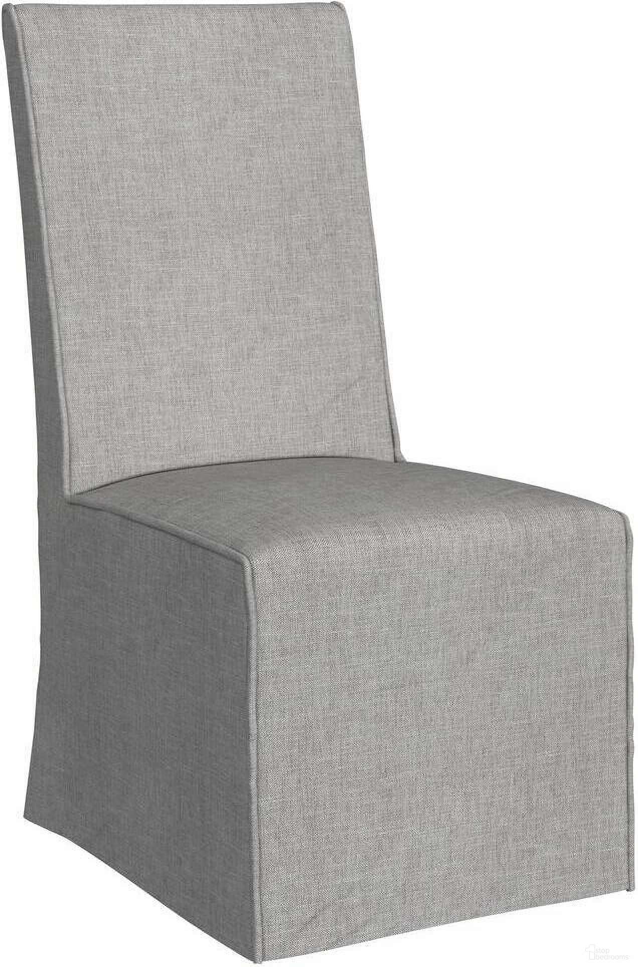 The appearance of Mackie Dining Chair Set of 2 In Gray designed by Bassett Mirror Company in the modern / contemporary interior design. This gray piece of furniture was selected by 1StopBedrooms from to add a touch of cosiness and style into your home. Sku: 9775-DR-800-2. Material: Foam. Chair Type: Side Chair.