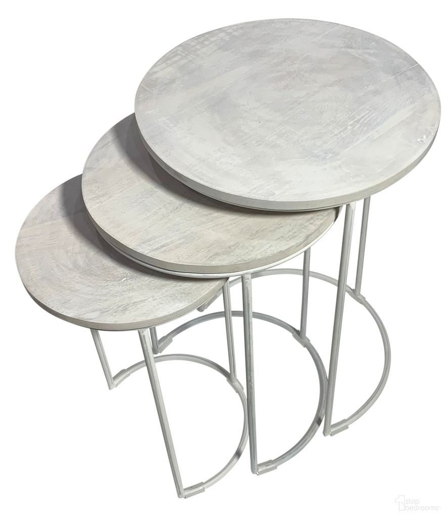 Mackintosh Round Nesting Tables In Whitewash