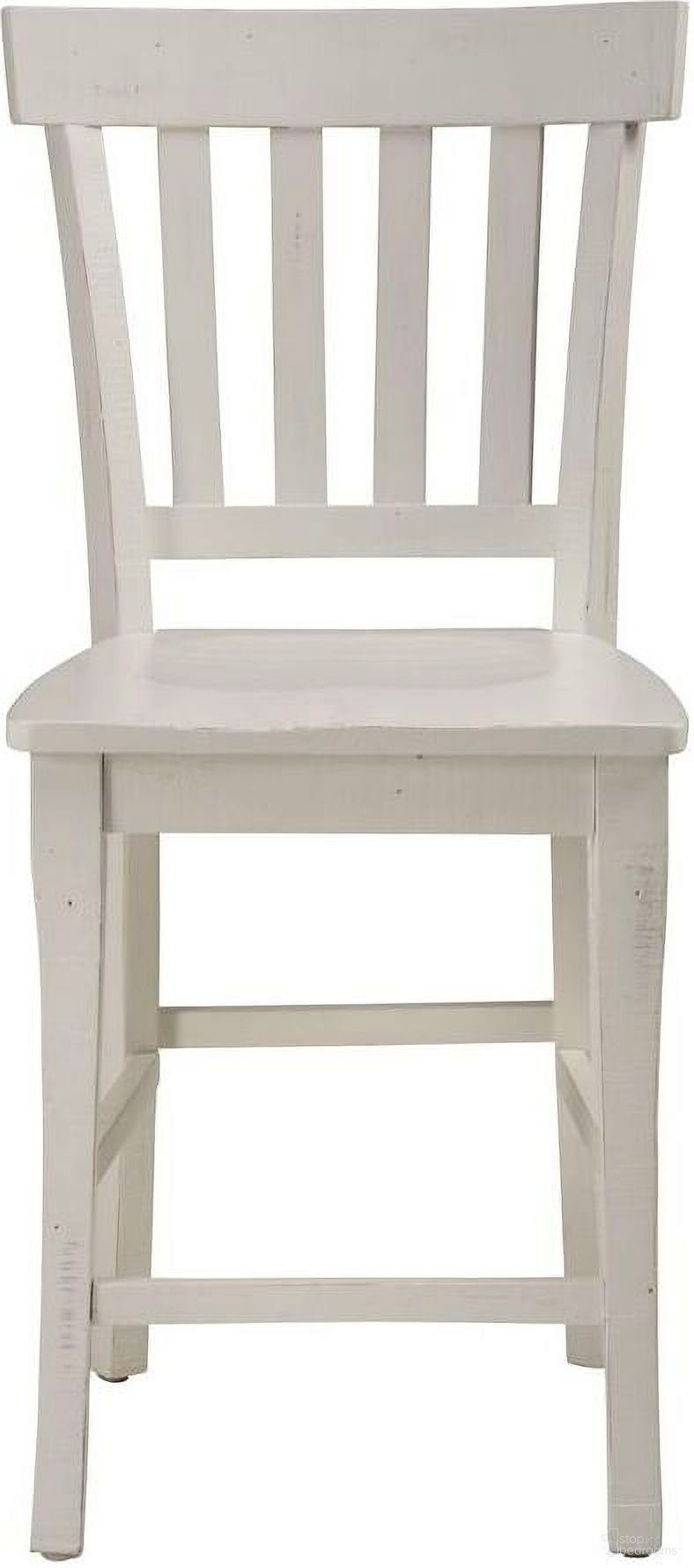 The appearance of Madaket Slat Back Bar Stool Set of 2 In Off White designed by Jofran in the transitional interior design. This off white piece of furniture  was selected by 1StopBedrooms from Madaket Collection to add a touch of cosiness and style into your home. Sku: 647-BS831KD. Material: Pine.