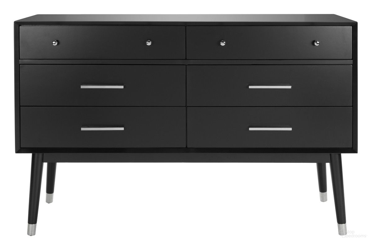 Madden Retro Dresser In Black/Silver