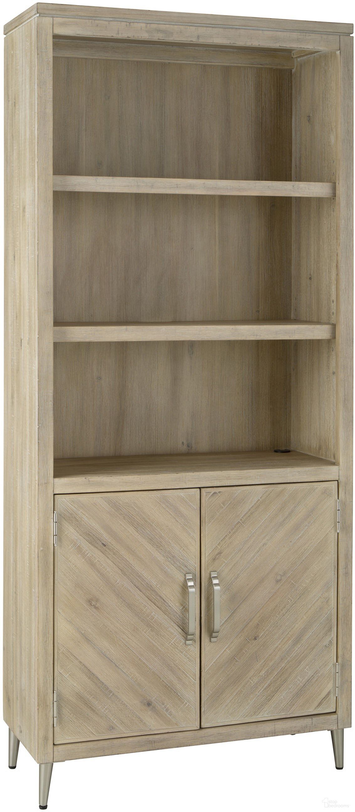The appearance of Maddox Door Bookcase In Biscotti designed by Aspenhome in the transitional interior design. This biscotti piece of furniture was selected by 1StopBedrooms from Maddox Collection to add a touch of cosiness and style into your home. Sku: I644-332. Material: Wood.