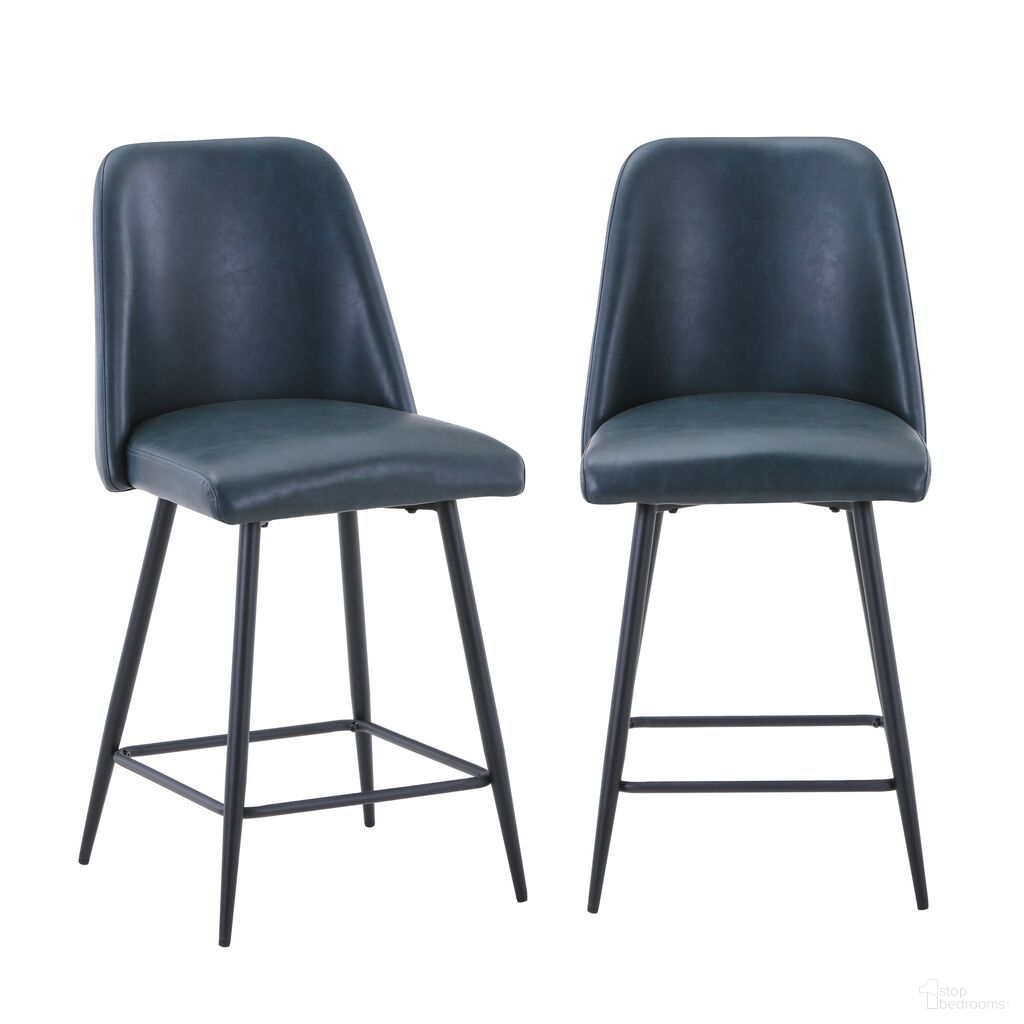 The appearance of Maddox Upholstered Counter Height Barstool Set of 2 In Blueberry designed by Jofran in the modern / contemporary interior design. This blueberry piece of furniture was selected by 1StopBedrooms from Maddox Collection to add a touch of cosiness and style into your home. Sku: 2271-MADDOXSTBLB. Material: Iron.