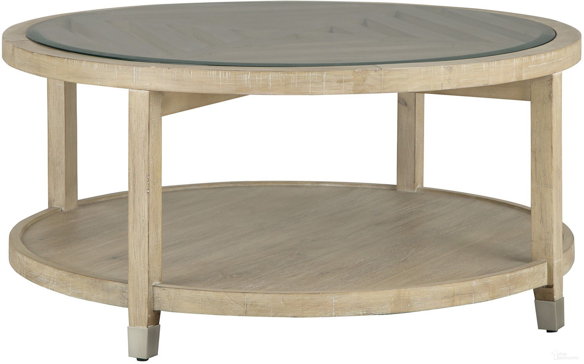 The appearance of Maddox Round Cocktail Table In Biscotti designed by Aspenhome in the transitional interior design. This biscotti piece of furniture  was selected by 1StopBedrooms from Maddox Collection to add a touch of cosiness and style into your home. Sku: I644-9101. Material: Wood.