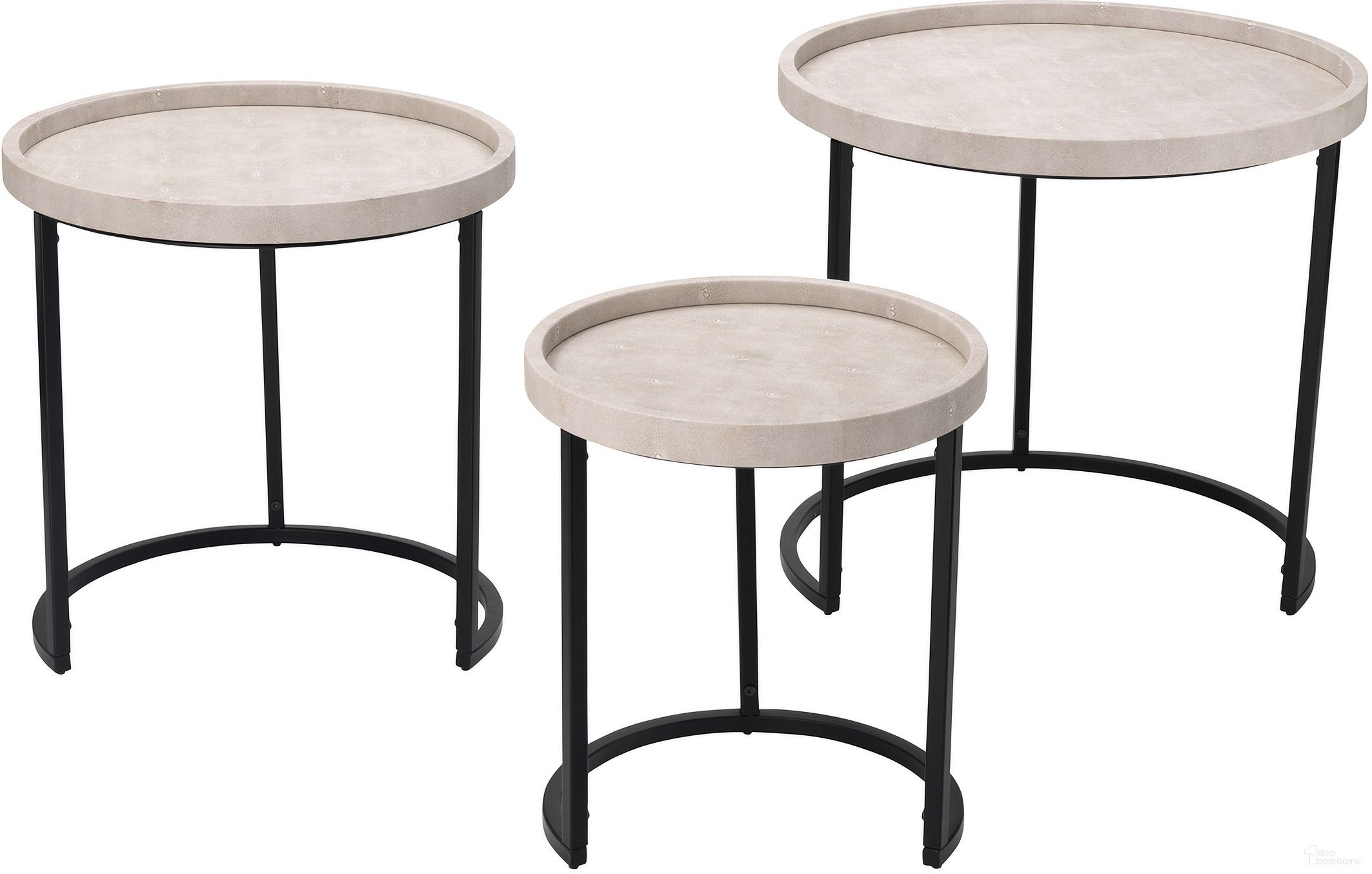 The appearance of Maddox Side Tables In Ivory designed by Jamie Young Company in the transitional interior design. This ivory piece of furniture  was selected by 1StopBedrooms from Maddo Collection to add a touch of cosiness and style into your home. Sku: LS20MADDSTIV. Material: Metal.