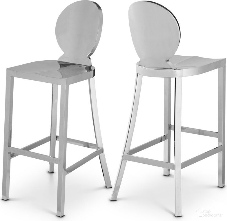 The appearance of Maddox Stainless Steel Stool In Chrome designed by Meridian in the modern / contemporary interior design. This chrome piece of furniture was selected by 1StopBedrooms from Maddox Collection to add a touch of cosiness and style into your home. Sku: 704. Material: Stainless Steel.