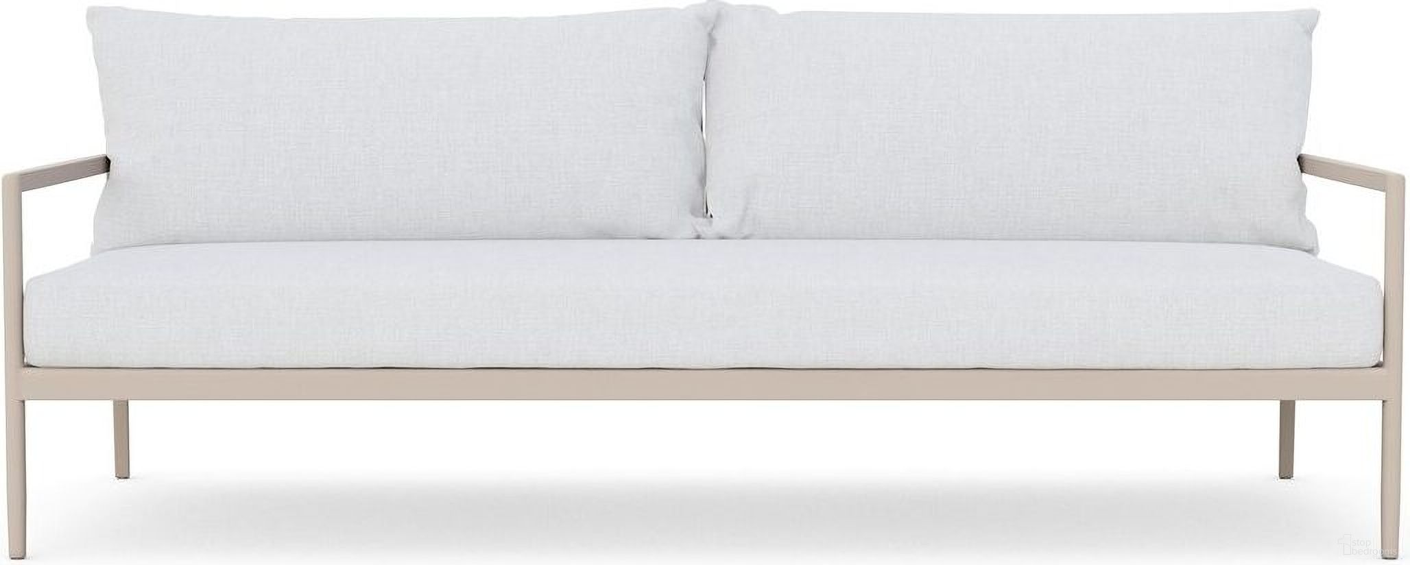 The appearance of Madeira 3 Seat Sofa with Cushion In Polar and Ivory designed by Azzurro Living in the transitional interior design. This polar/ivory piece of furniture was selected by 1StopBedrooms from Madeira Collection to add a touch of cosiness and style into your home. Sku: MAD-TR20S3-CU. Material: Aluminum.
