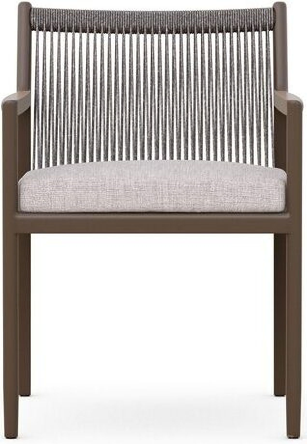 Madeira Dining Chair with Cushion In Fawn and Bronze