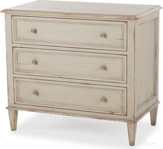 Madeline 3 Drawer Nightstand In Light Grey by Century Furniture