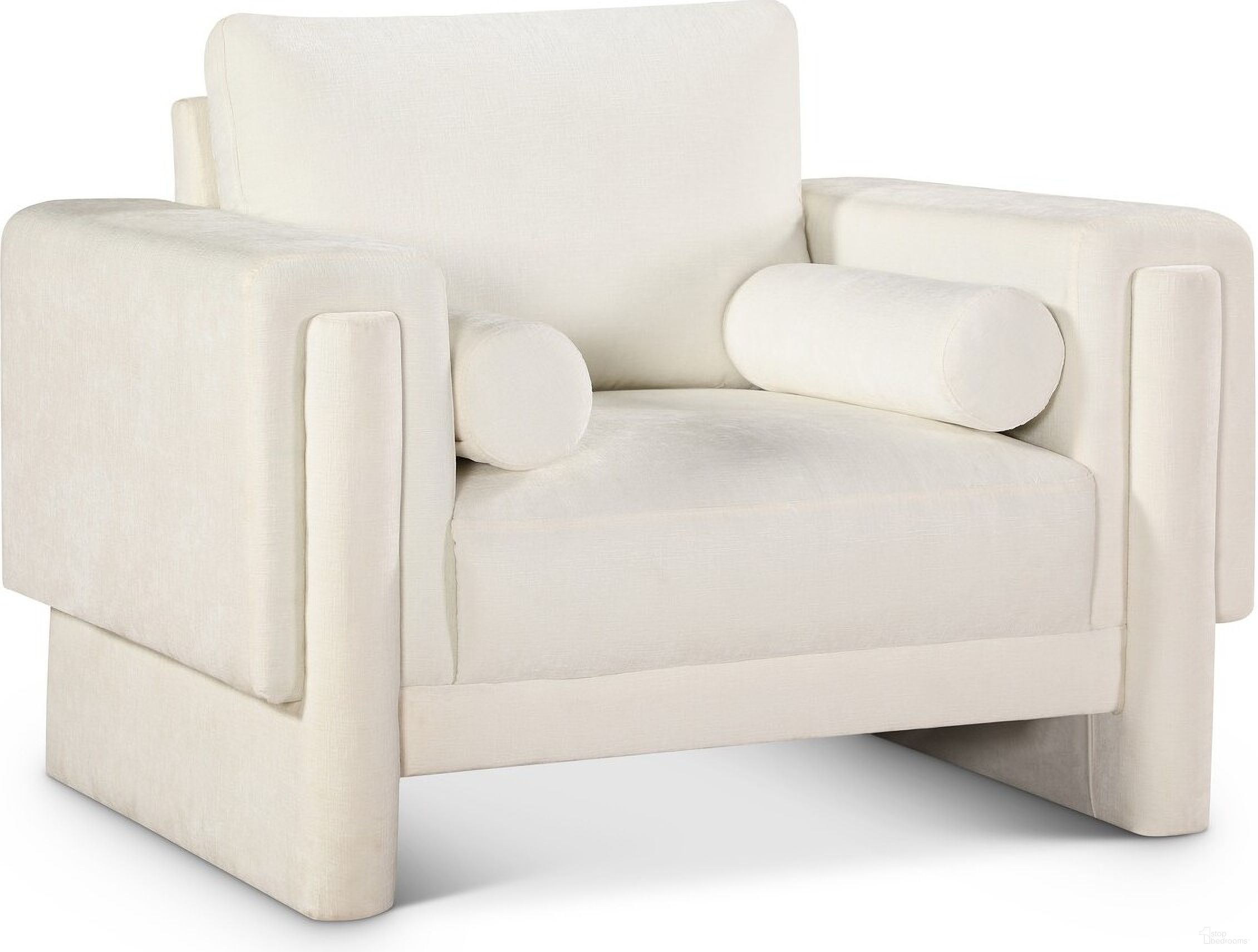 The appearance of Madeline Chenille Fabric Chair In Cream designed by Meridian in the modern / contemporary interior design. This cream piece of furniture was selected by 1StopBedrooms from Madeline Collection to add a touch of cosiness and style into your home. Sku: 152Cream-C. Material: Plywood.