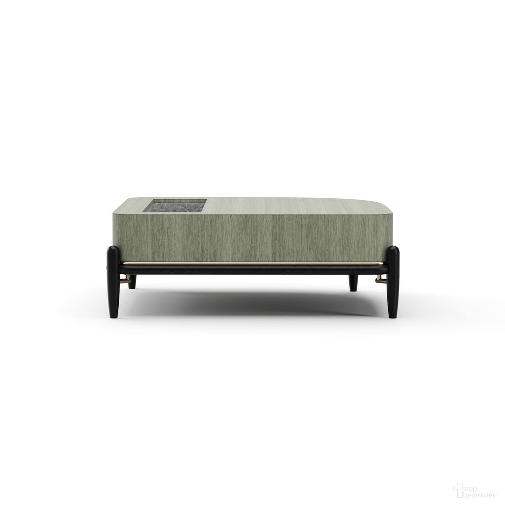 Madera Corner Cocktail Table In Brown and Green