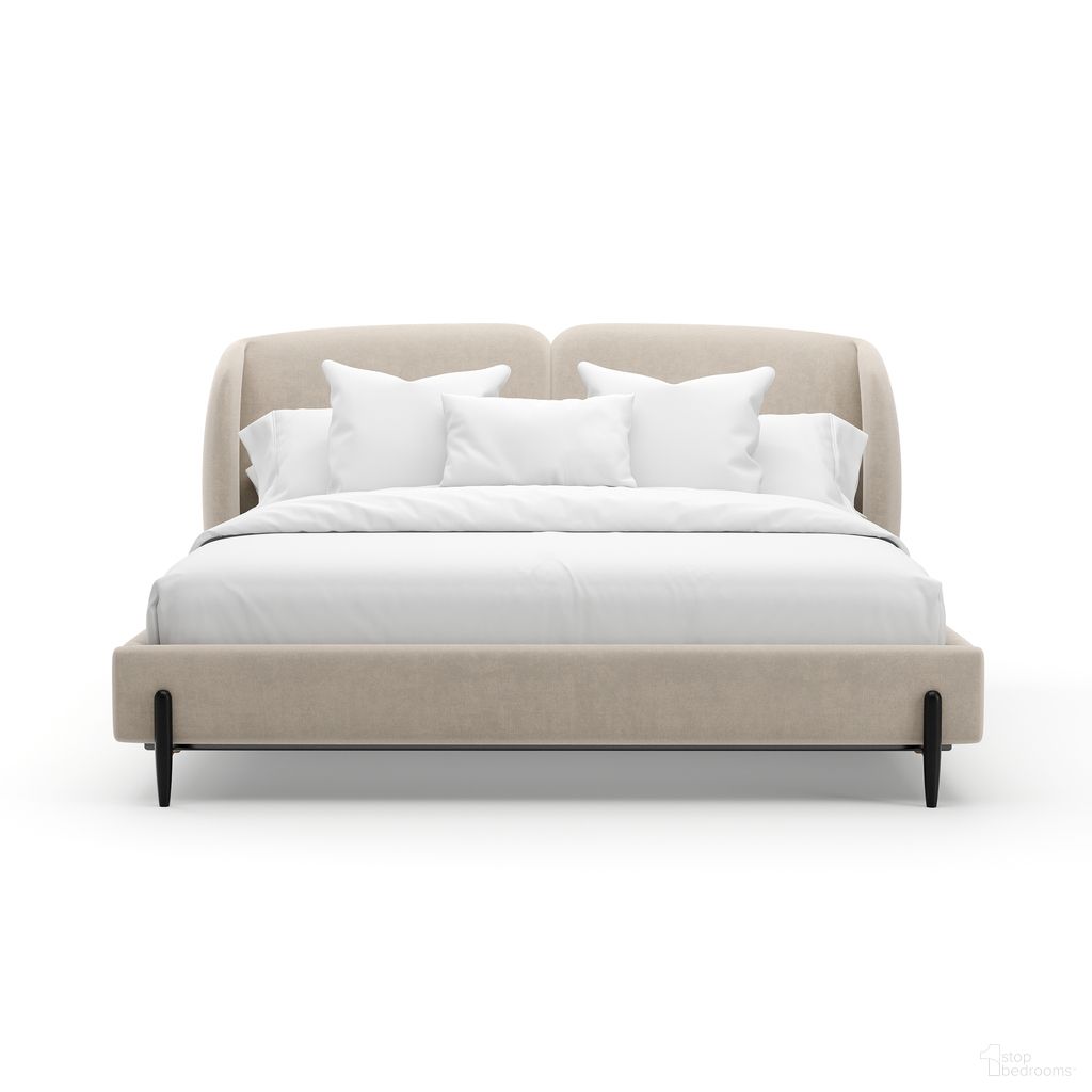 Madera King Upholstered Bed In Modern Walnut