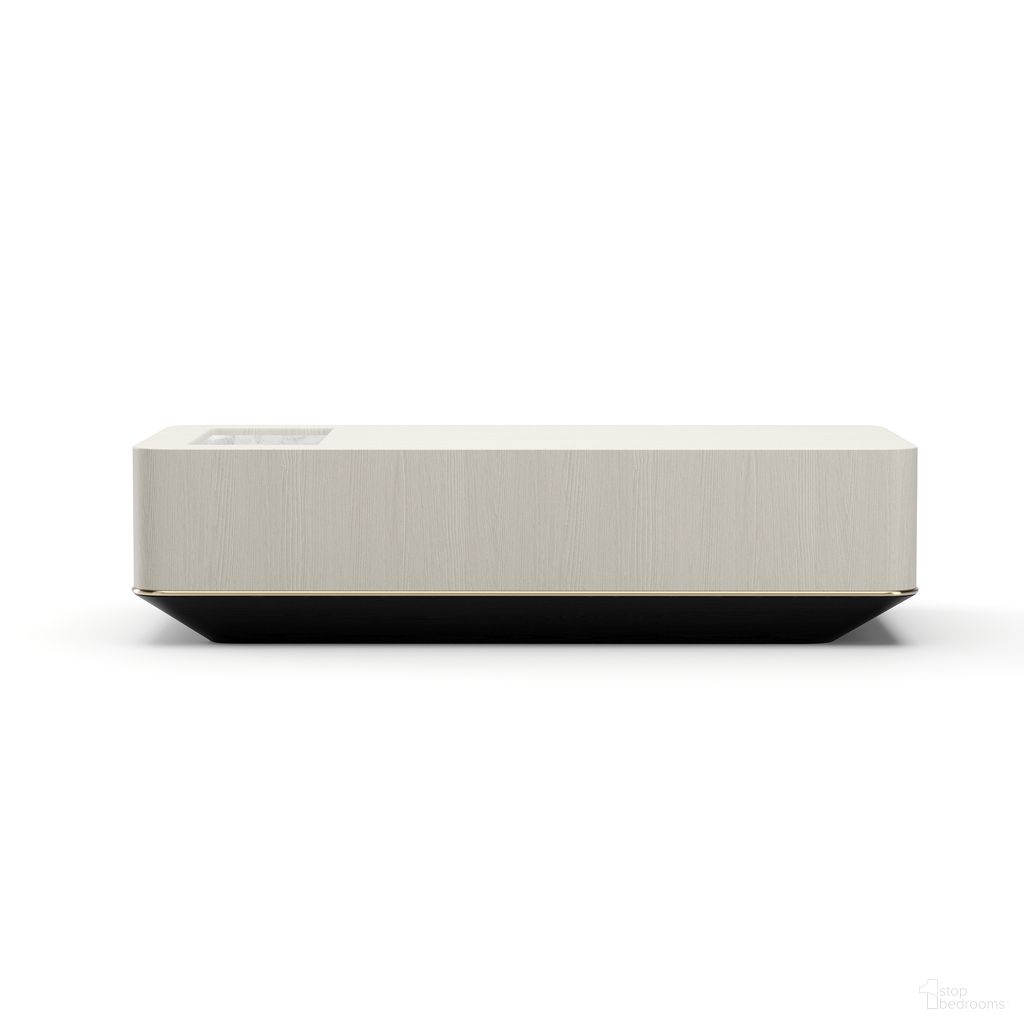 Madera Plinth Cocktail Table In Gray and Brown