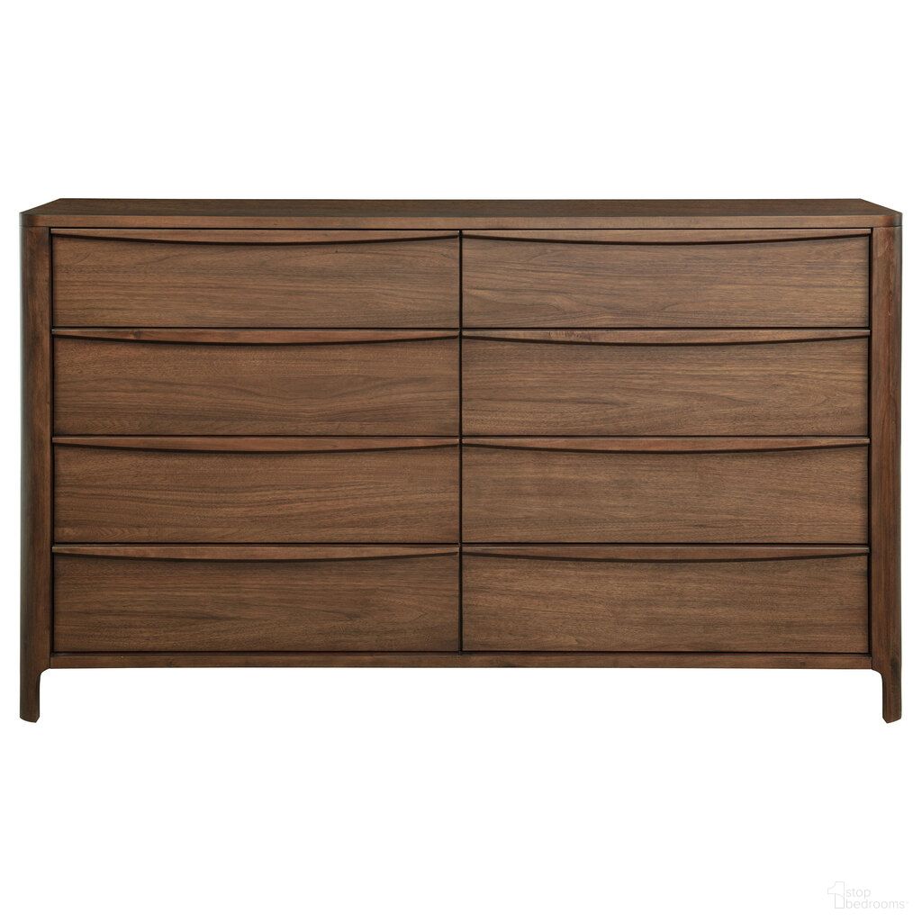 The appearance of Maderia 8-Drawer Dresser Cabinet In Walnut designed by Coaster in the transitional interior design. This walnut piece of furniture was selected by 1StopBedrooms from Maderia Collection to add a touch of cosiness and style into your home. Sku: 223323. Material: MDF.