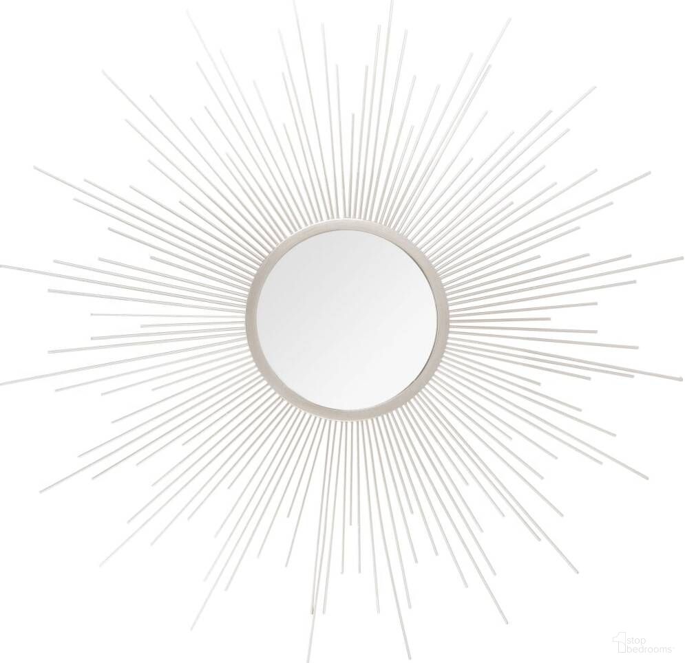 The appearance of Madilyn Champagne Sunburst Mirror designed by Safavieh in the modern / contemporary interior design. This champagne piece of furniture  was selected by 1StopBedrooms from Safavieh MRR Collection to add a touch of cosiness and style into your home. Sku: MRR1020A. Material: Iron.