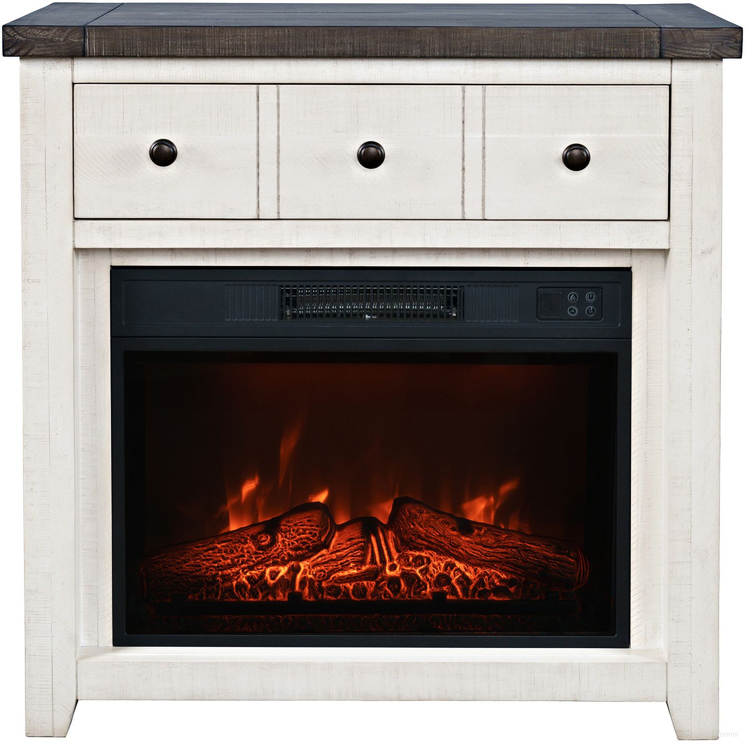 The appearance of Madison County 32 Inch Electric Fireplace Console TV Stand In Antique White designed by Jofran in the country / farmhouse interior design. This antique white piece of furniture was selected by 1StopBedrooms from Madison County Collection to add a touch of cosiness and style into your home. Sku: 1706-FP32. Material: Glass.