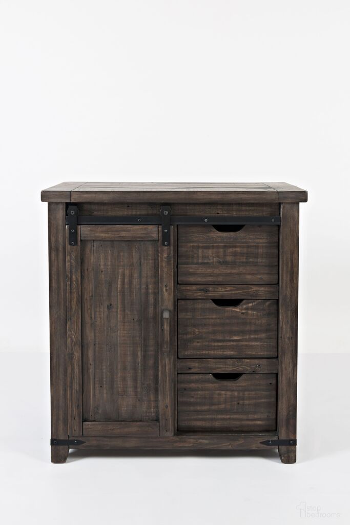 The appearance of Madison County 32 Inch Barn Door Accent Cabinet In Brown designed by Jofran in the traditional interior design. This brown piece of furniture  was selected by 1StopBedrooms from Madison County Collection to add a touch of cosiness and style into your home. Sku: 1700-32. Material: MDF.