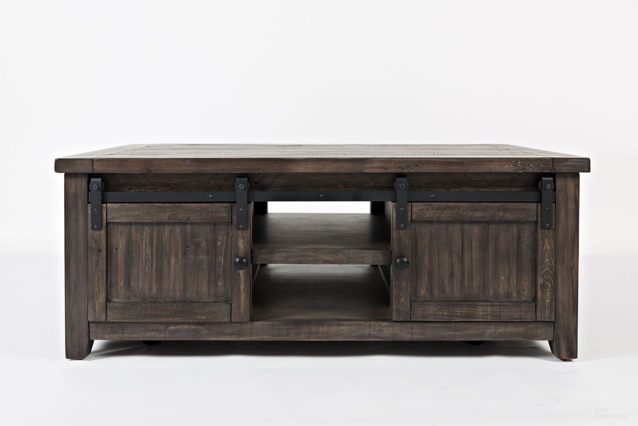 The appearance of Madison County 50 Inch Barn Door Coffee Table In Brown designed by Jofran in the traditional interior design. This brown piece of furniture was selected by 1StopBedrooms from Madison County Collection to add a touch of cosiness and style into your home. Sku: 1700-5. Material: Pine.