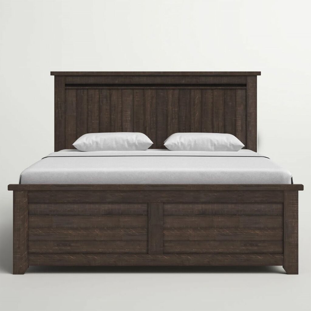 The appearance of Madison County King Panel Bed In Brown designed by Jofran in the modern / contemporary interior design. This brown piece of furniture  was selected by 1StopBedrooms from Madison County Collection to add a touch of cosiness and style into your home. Sku: 1700B-KPHB;1700B-KPFB;1700B-KRS. Bed Type: Panel Bed. Bed Size: King. Material: Pine.