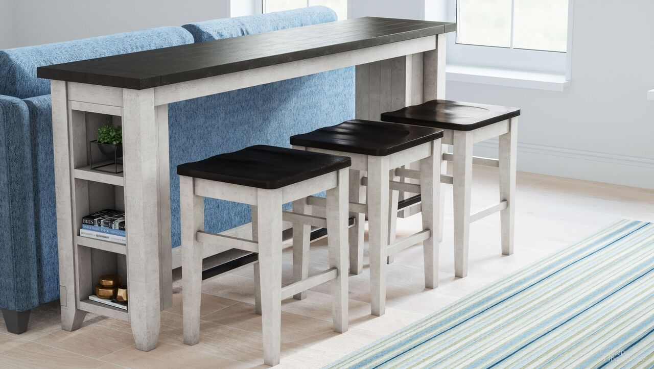 The appearance of Madison County 4 Piece Bar Set In Vintage White designed by Jofran in the country / farmhouse interior design. This vintage white piece of furniture was selected by 1StopBedrooms from Madison County Collection to add a touch of cosiness and style into your home. Sku: 1706-78. Table Base Style: Trestle. Table Top Shape: Rectangular. Material: Pine.