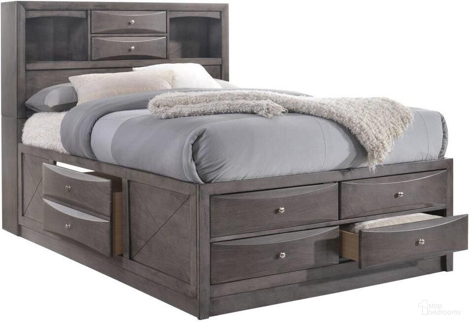 The appearance of Madison Gray King Bookcase Storage Bed designed by Picket House in the modern / contemporary interior design. This gray piece of furniture  was selected by 1StopBedrooms from Madison Collection to add a touch of cosiness and style into your home. Sku: EG170KHF;EG170KRD;EG170KLD;EG170KR. Bed Type: Storage Bed. Material: Wood. Bed Size: King.