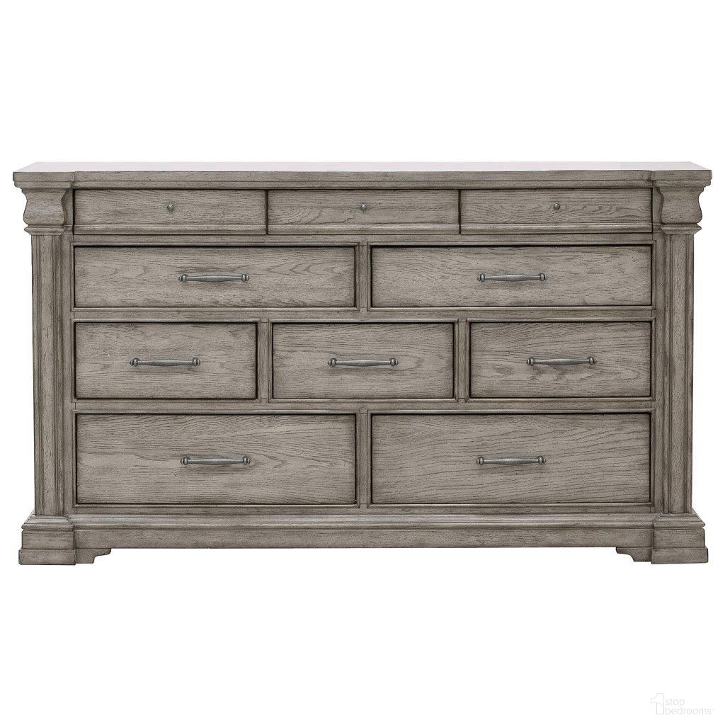 The appearance of Madison Ridge 10-Drawer Dresser In Heritage Taupe designed by Pulaski in the traditional interior design. This heritage taupe piece of furniture  was selected by 1StopBedrooms from Madison Ridge Collection to add a touch of cosiness and style into your home. Sku: P091100. Material: Hardwood.