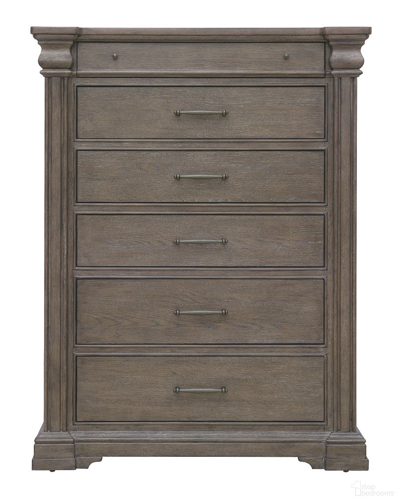 The appearance of Madison Ridge Brown 6 Drawer Chest In Natural Bark designed by Pulaski in the traditional interior design. This natural bark piece of furniture was selected by 1StopBedrooms from Madison Ridge Brown Collection to add a touch of cosiness and style into your home. Sku: P413124. Material: Oak Veneer.
