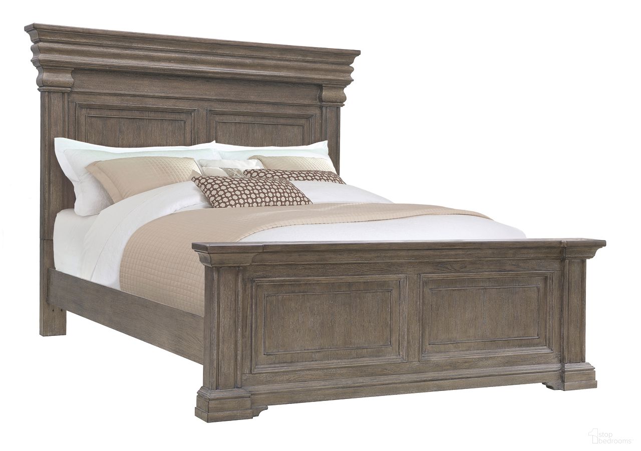 The appearance of Madison Ridge Brown King Panel Bed In Natural Bark designed by Pulaski in the traditional interior design. This natural bark piece of furniture was selected by 1StopBedrooms from Madison Ridge Brown Collection to add a touch of cosiness and style into your home. Sku: P413180;P413181;P413172. Bed Type: Panel Bed. Bed Size: King. Material: Oak Veneer.