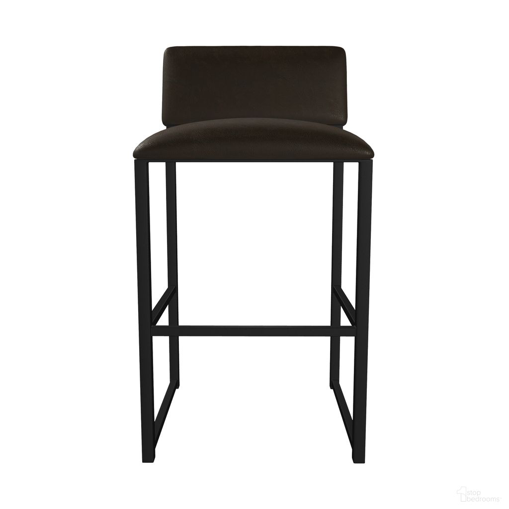 The appearance of Madrid 30 Inch Bar Height Stool In Sable Onyx and Rich Brown designed by Wesley Allen in the transitional interior design. This sable onyx/rich brown piece of furniture  was selected by 1StopBedrooms from Madrid Collection to add a touch of cosiness and style into your home. Sku: B254H30-XS-MB-FDB. Material: Metal.