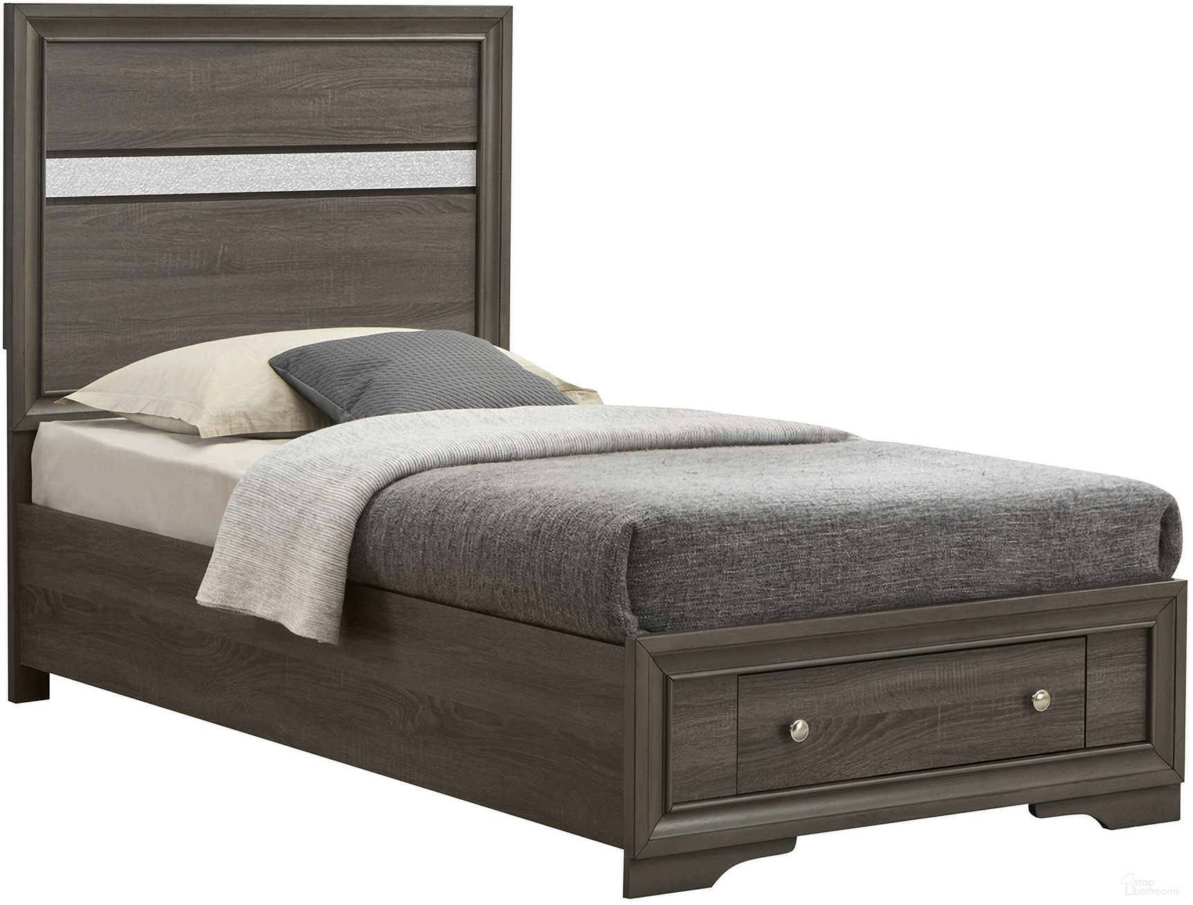 Madrid Full Storage Bed In Gray