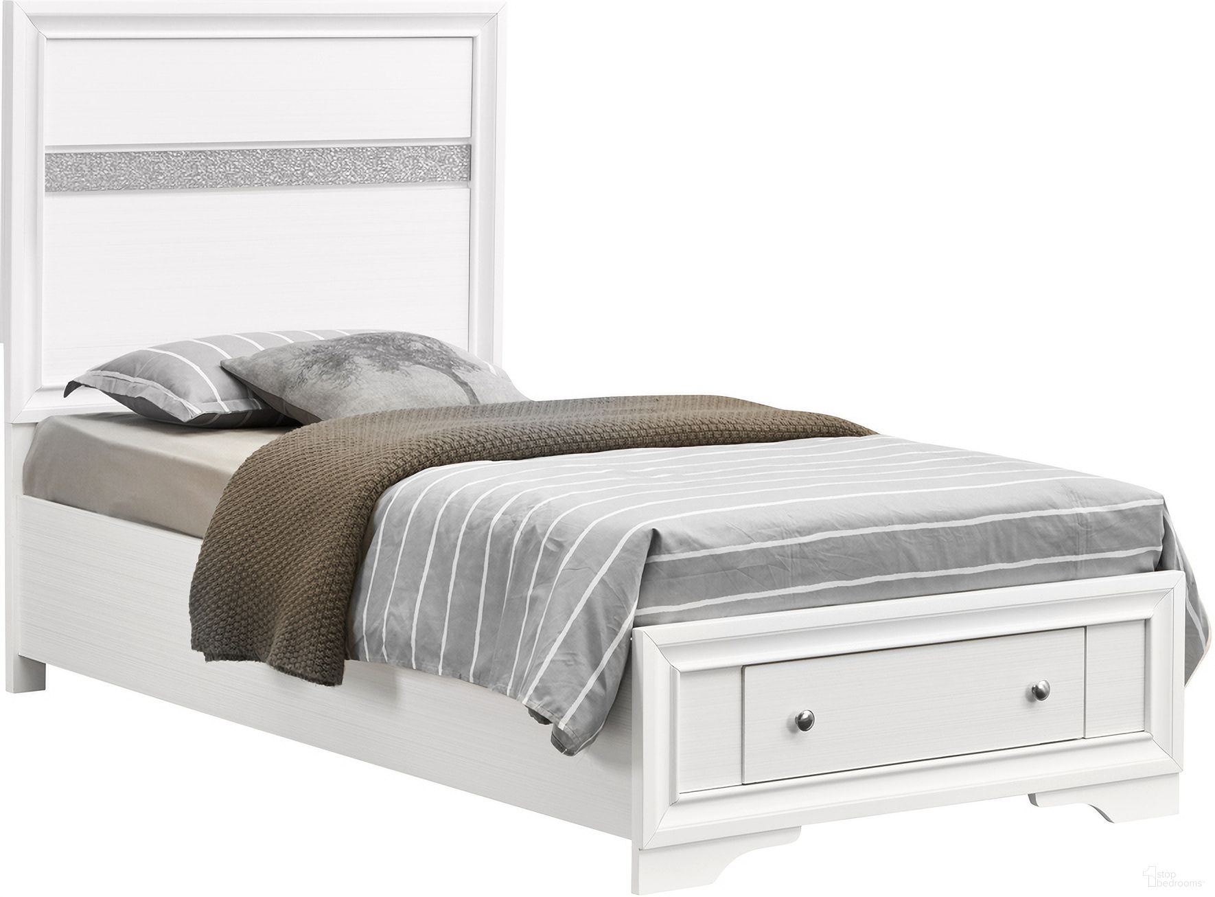 Madrid Full Storage Bed In White
