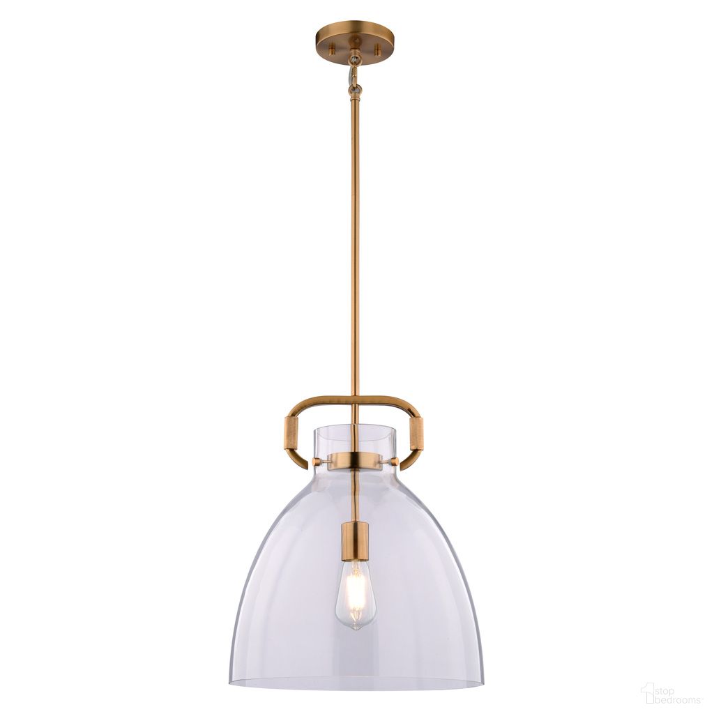 Madrona 14 Inch Pendant In Muted Brass