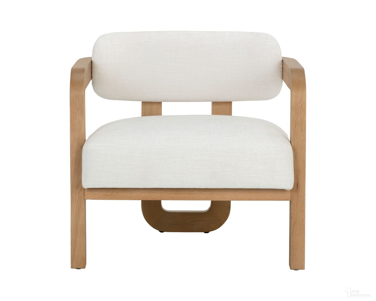 Madrone Lounge Chair In Rustic Oak and Heather Ivory Tweed