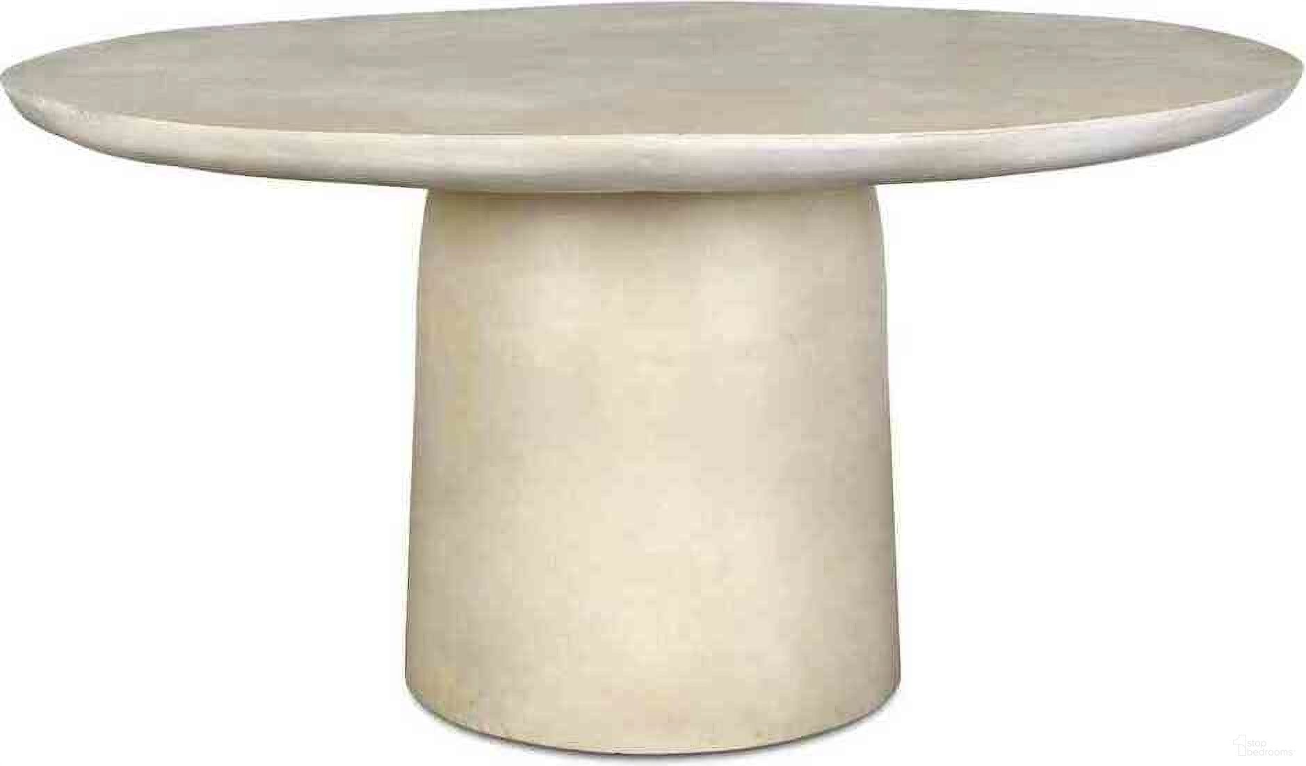 The appearance of Madrone Outdoor Dining Table In White designed by Uttermost in the coastal interior design. This white piece of furniture was selected by 1StopBedrooms from Madrone Collection to add a touch of cosiness and style into your home. Sku: 50226. Table Base Style: Pedestal. Table Top Shape: Round. Material: Aluminium.