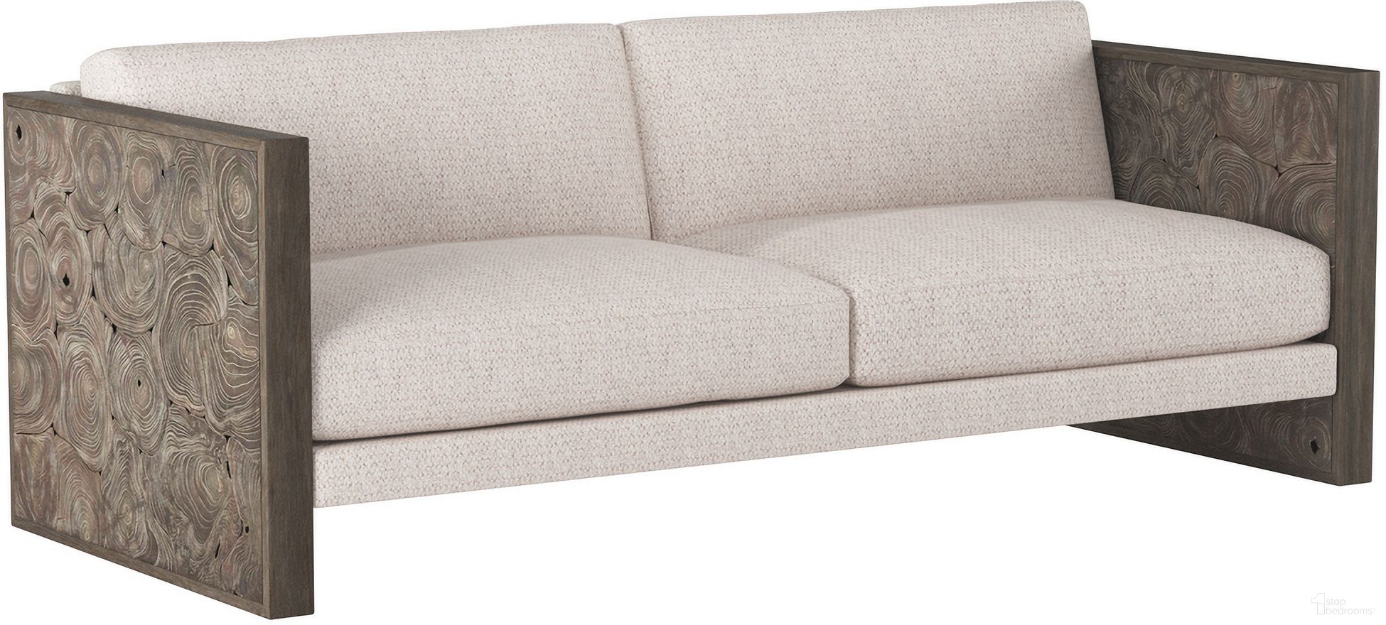 The appearance of Madura Outdoor Sofa designed by Bernhardt in the modern / contemporary interior design. This smoked truffle woven piece of furniture was selected by 1StopBedrooms from Madura Collection to add a touch of cosiness and style into your home. Sku: O9457B. Material: Fabric. Upholstery Material: Woven Fabric.