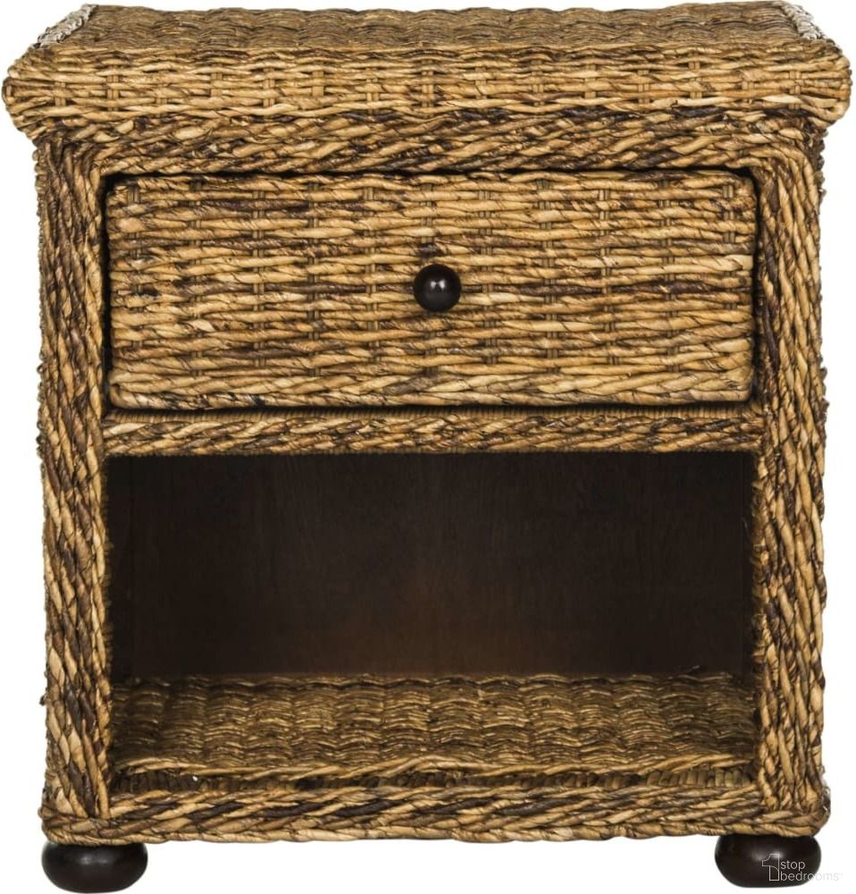 The appearance of Magi Natural Abaca Brown Wicker Nightstand with Drawer and 8 Inch Storage designed by Safavieh in the modern / contemporary interior design. This brown piece of furniture was selected by 1StopBedrooms from Safavieh SEA Collection to add a touch of cosiness and style into your home. Sku: SEA8001A. Material: Rattan.