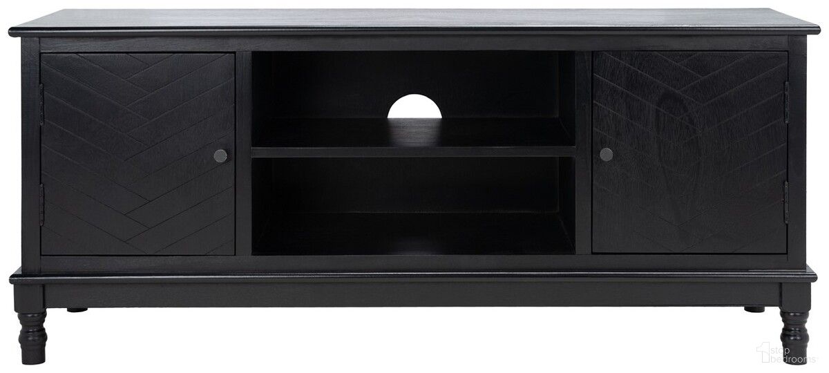 Magnolia 2 Door 2 Shelf Media Stand in Black