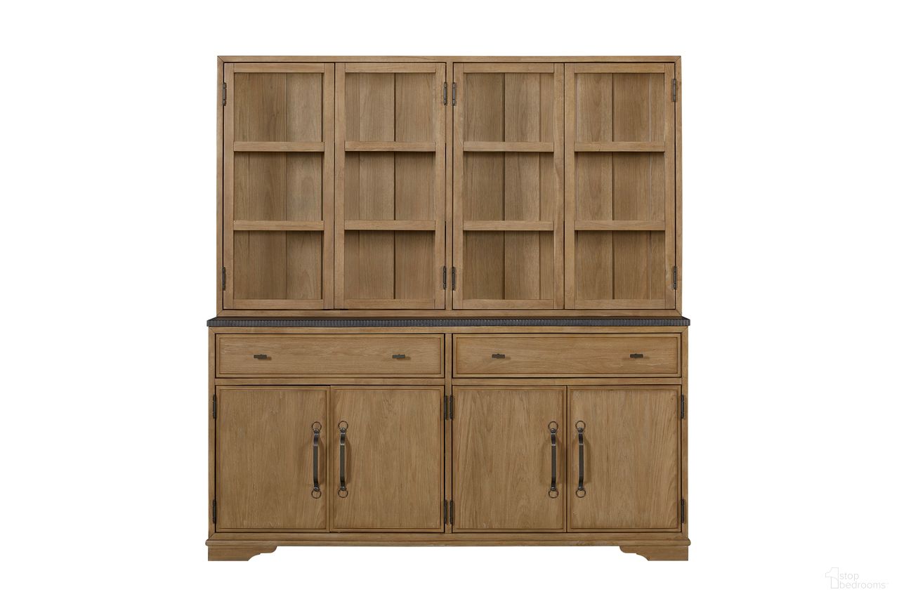 The appearance of Magnolia 2 Piece Cabinet with Hutch and Buffet In Cashew designed by Bernell in the transitional interior design. This cashew piece of furniture was selected by 1StopBedrooms from Magnolia Collection to add a touch of cosiness and style into your home. Sku: 3400-524-C. Material: Hickory.