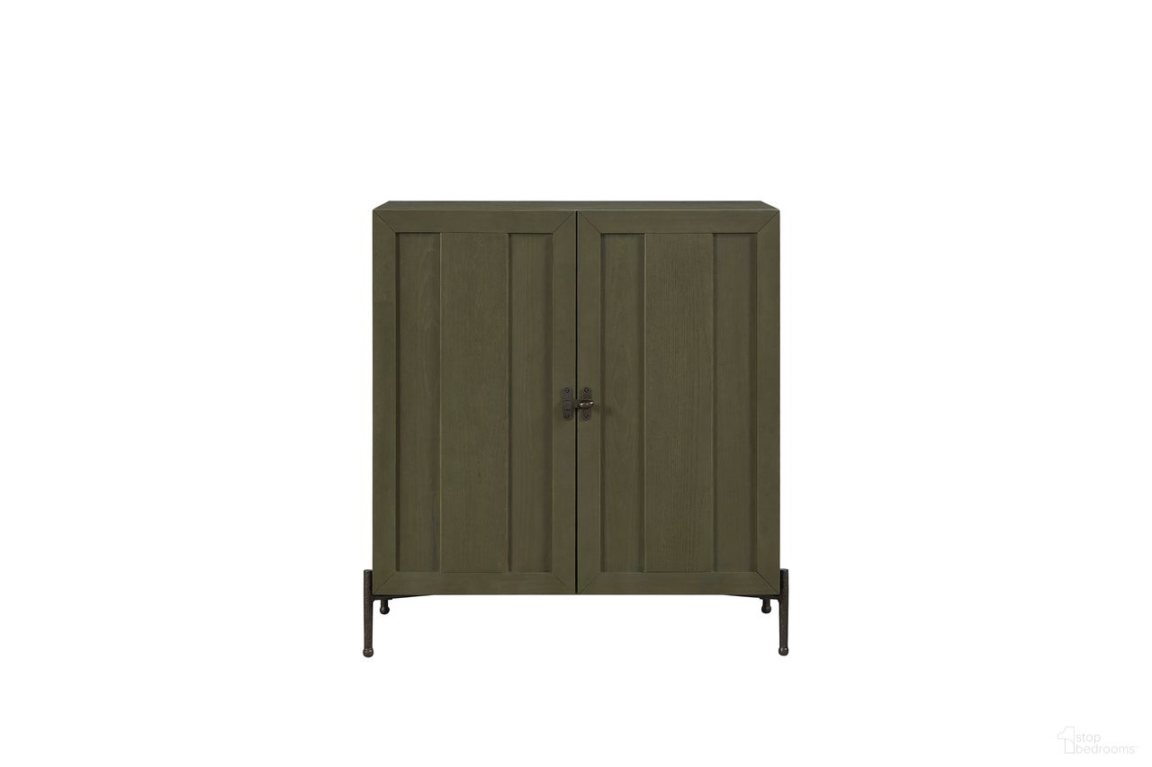 The appearance of Magnolia Bar Cabinet In Pistachio designed by Bernell in the transitional interior design. This pistachio piece of furniture  was selected by 1StopBedrooms from Magnolia Collection to add a touch of cosiness and style into your home. Sku: 3400-527-P. Material: Hickory.
