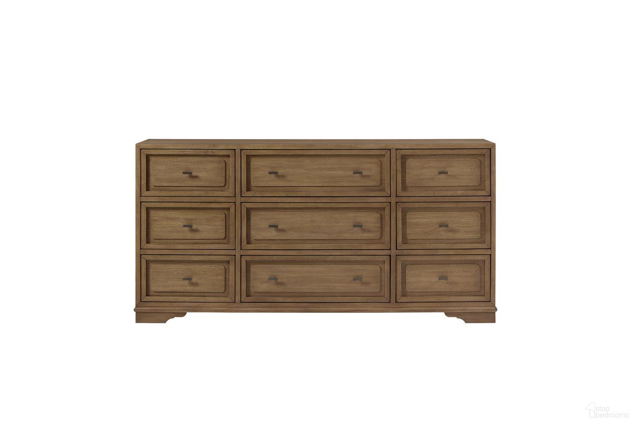 The appearance of Magnolia Hickory Dresser In Almond designed by Bernell in the transitional interior design. This almond piece of furniture was selected by 1StopBedrooms from Magnolia Collection to add a touch of cosiness and style into your home. Sku: 3400-130-A. Material: Hickory.